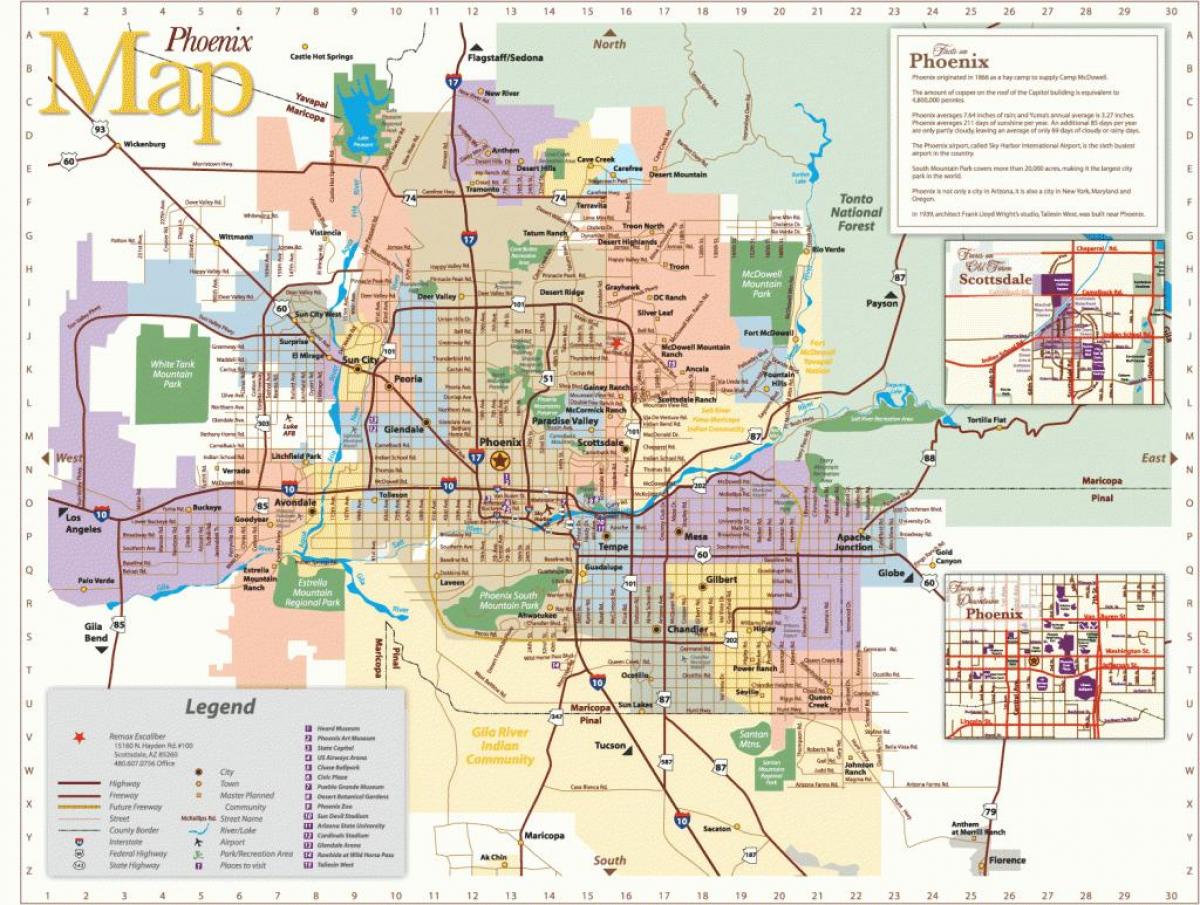 Phoenix rutas de autobuses mapa