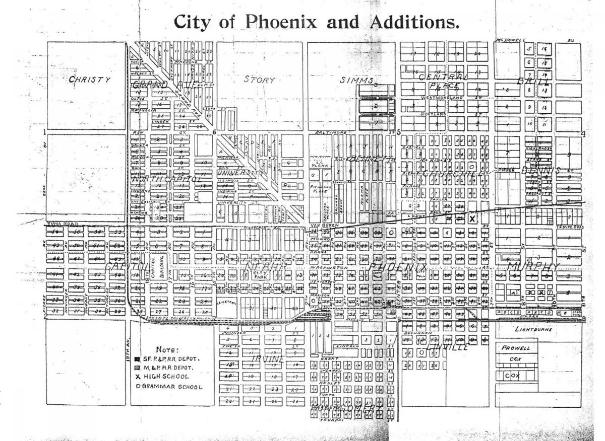 mapa de metro Phoenix