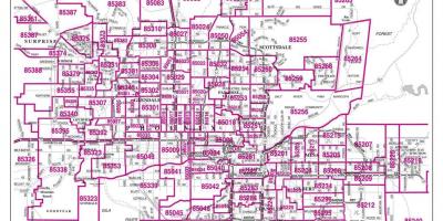 Cidade de Phoenix código postal mapa