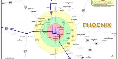 Mapa de Phoenix área