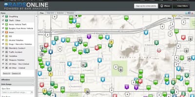 Crime mapa Phoenix az