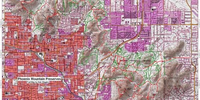 Phoenix montañas mapa